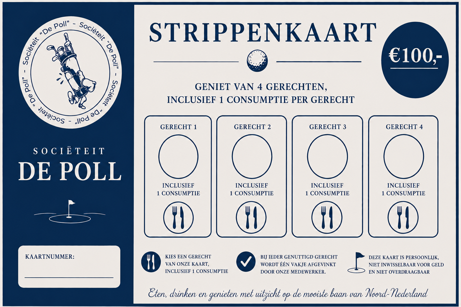 Strippenkaart bij Soci&euml;teit De Poll